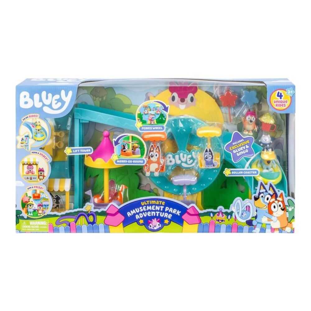 9pc Amusement Park Plastic Doll Playset for Ages 3+ - No Tools Assembly